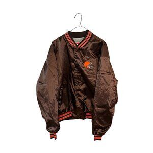 Vintage 80s Swingster Cleveland Browns NFL Football Satin Jacket Men's XL
